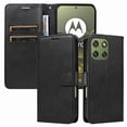 thumbnail image 1 of Wallet Case for Motorola Edge 70 Flip Cover with Card Slots, Magnetic Stand & Strap Black, 1 of 7