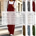 thumbnail image 4 of Taqqpue Women's Corduroy Overalls Wide Leg Jumpsuit Adjustable Straps Sleeveless Loose Casual Long Pants with Pockets Solid Color Fashion Streetwear for Women Size S-XXL, 4 of 9