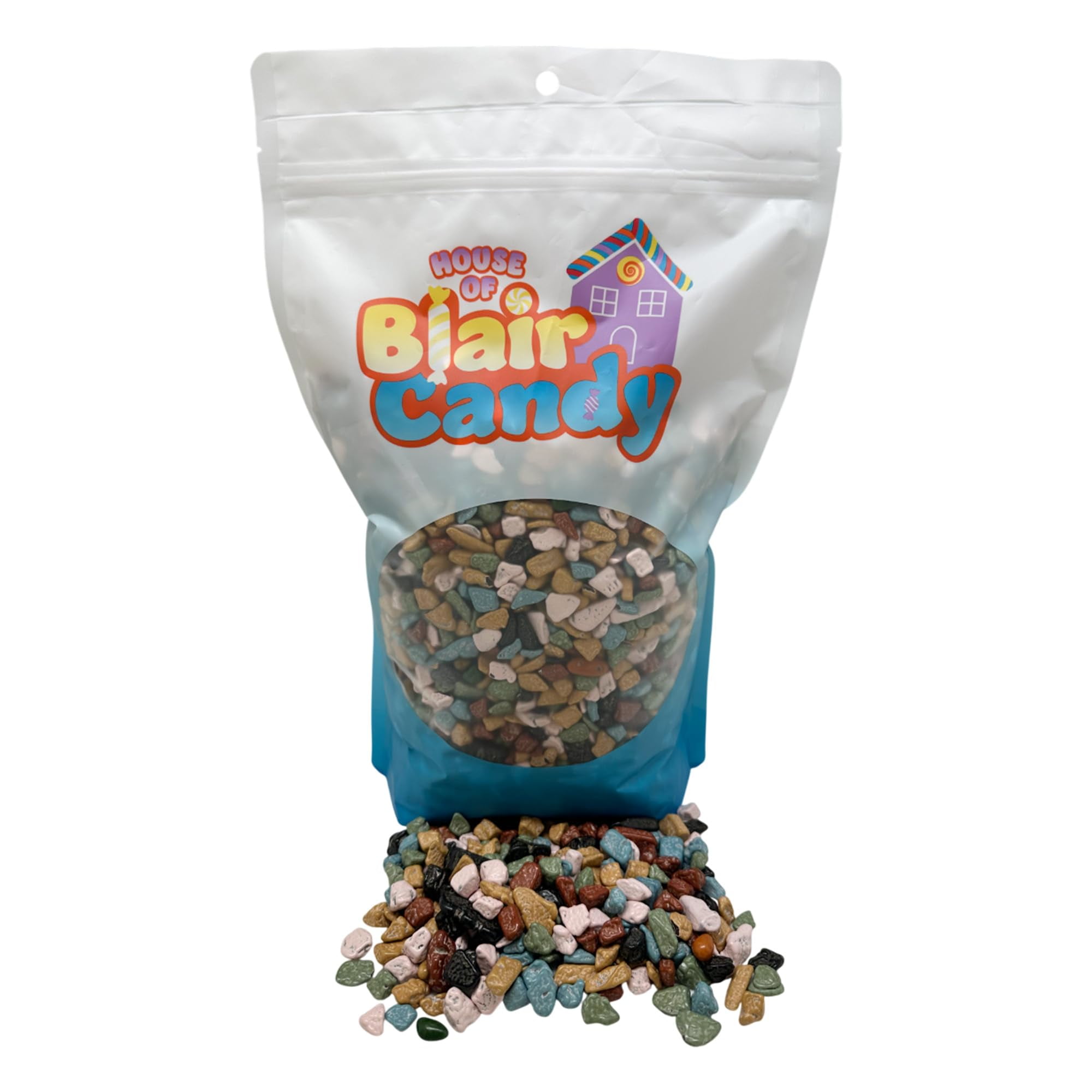 Blair Candy Chocolate Rocks – Candy-Coated Milk Chocolate Stones – 2 lb Resealable Bag – Fun Party Candy & Cake Decorating
