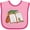 Pink and Fuchsia, variant on Inktastic Tiny Library Bookworm Boys or Girls Baby Bib