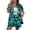 Blue, variant on Youpwaven Women's 2-Piece Hawaii Vacation Set, Tropical Floral Print Short Sleeve Shirt and Shorts, Summer Beach Holiday Button Down Outfit, Casual Loose Fit Loungewear