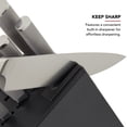thumbnail image 3 of KitchenAid Gourmet 15-Piece Forged Knife Block Set with Sharpener, High-Carbon Steel, Black Slim Block, 3 of 19