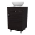 thumbnail image 1 of Meuble-Lavabo de Salle de Bain FM FURNITRE Loli avec Lavabo Intégré Wengue, 1 of 7