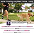 thumbnail image 4 of Heavy Duty Dog Leash, 4-7FT Shock Absorbing Bungee with 2 Padded Handles, Metal Carabiner & Seatbelt for Large Dogs, 4 of 7