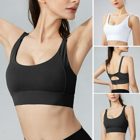 

Woman s Sports Bra Push Up Criss-Cross Back Support Camisole Tank Tops