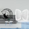 thumbnail image 2 of Arte de pared,Estatua decorativa de pared de gato negro de metal,Escultura de pared de metal minimalista con adorno de pared,Cojín con lazo bonito,Almohada con forma de lazo,bonito cojín, 2 of 8