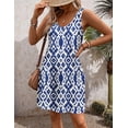 thumbnail image 5 of Zeagoo Women's Casual Tshirt Dress with Pockets Summer Flowy Beach Dresses V Neck Women Sleeveless Tank Dress Short Mini Sundresses, 5 of 6