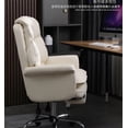 thumbnail image 4 of Double-layer thick cushion office chair boss chair can lie down swivel lift lunch break computer chair With footrest PU leather My Lux Decor Round, 4 of 19
