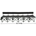 thumbnail image 2 of GoTEAM! Pro 6 Seat Portable Folding Team Bench - Black, 2 of 2