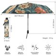 thumbnail image 3 of FORMRS Travel Umbrella Folding Auto Open Close Windproof Rain UV Protection, Flowers Cat, 3 of 8