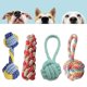 thumbnail image 2 of Pelota colgante de una mano (C)$Juguete de cuerda para masticar con nudo para perros, pelota de cuerda grande para perros, resistente a la dentición de cachorros, resistente a las mordeduras y al, 2 of 8