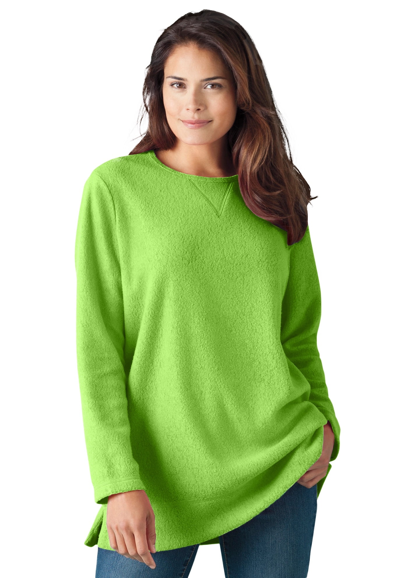 Woman within sherpa sweatshirt Clearance