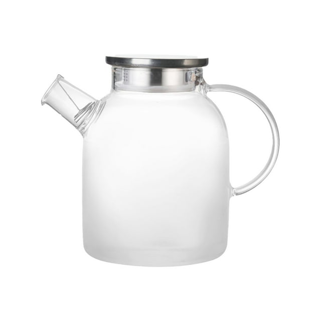 Glass Teapot Stovetop Microwave Glass Tea Kettle With Lid And Removable Filter Spout Heatproof Borosilicate Glass Teapot For Loose Tea And Fruit Tea
