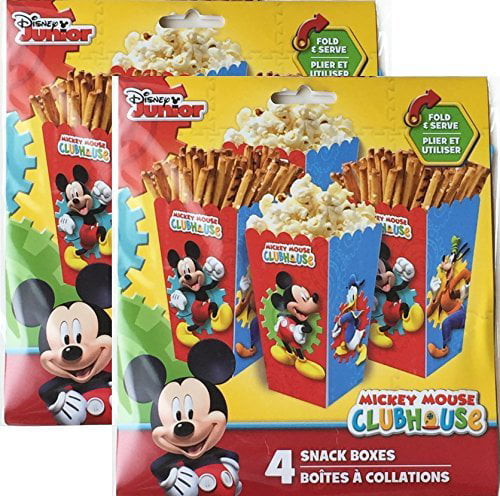 8 Minnie Mouse Clubhouse Food Boxes Carry Handbag Meal Box Birthday Party 