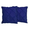 The Great American Store Set of 2 Pinch Pleat Pillow Shams (Big Euro 30 x 30, Royal Blue) 1800 Series Brushed Microfiber - Wrinkle & Stain Resistant Decorative Bed Pillow Shams