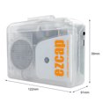 thumbnail image 2 of Portable USB Cassette Player EACAP249 - White, ABS Material, Built-in Speaker, 3.5mm Earphone Jack, MP3/WAV Conversion, Plug-and-Play, Includes Type-C Cable, User Manual, Ideal for Windows & Mac, 2 of 6