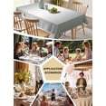 thumbnail image 5 of Grey Green Orange Ombre Table Cloth, Modern Gradient Abstract Art Waterproof Tablecloth for Rectangle Tables, Reusable Washable Fabric Table Cover for Restaurant Kitchen Dining Tables 60"x102", 5 of 6
