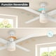 thumbnail image 2 of Ventilador de Techo Industrial 48 Blanco 60W E27 1 Luz LámparaYa 20123-1, 2 of 7