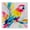 Vibrant Parrot in Bloom, variant on Stupell Industries Backlit Kaleidoscopic Poppy Black Framed Print Under Glass, design by Chromatic Storm Studio