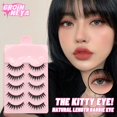 thumbnail image 2 of GROINNEYA 2/5 pares 3D Faux Mink Lashes Pestañas postizas naturales Fluffy Soft Wispy Volume Cross Manga Lashes MaKeup Tools Tan Jianjun unisex, 2 of 2