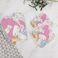 thumbnail image 4 of Kuromi And My Melody Oven Mitts And Pot Holders Set 4 Pcs, Heat Resistant Oven Mitt Set with Potholders, Hot Pads And Oven Mitts Sets Oven Glove for Kitchen, Baking, Cooking, Grilling, 4 of 7