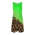 thumbnail image 4 of SMihono Robe Maxi Bohème d'Été pour Femmes Grande Taille Décontractée Imprimée Col Rond Manches Courtes Ample Longueur Genou Robe de Plage, 4 of 5