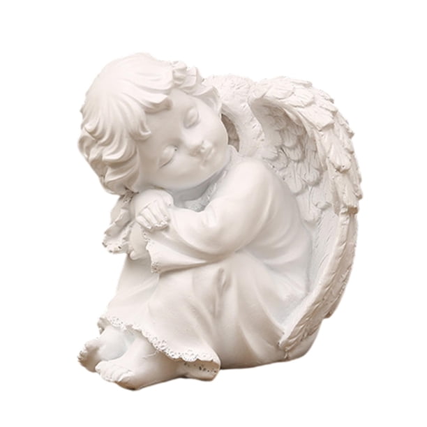 Estatua de ángel rezando Figura de ángel de resina tallada a mano Figura de ángel rezando para Estilo B