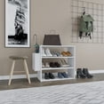 thumbnail image 2 of Ada Home Decor Furniture 3 Tier 9 Pair White Manila Modern Shoe Rack, 2 of 4