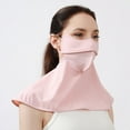thumbnail image 2 of BYHONG 3D Structured Sun Protective Scarf Shoulder Coverage UPF 50+ Lightweight Windproof Face Mask for Summer Outdoor Pink_006 One Size, 2 of 3