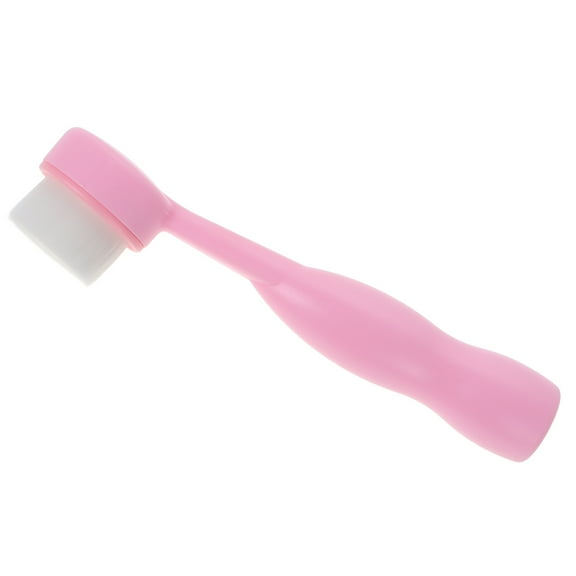 Pink Facial Cleansing Brush for Deep Exfoliating and Blackhead Removal Manual Beauty Tool with Soft