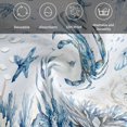 thumbnail image 6 of Blue Coastal Crabs Cloth Napkins, Summer Ocean Seahorse Coral Shells Washable and Reusable Dinner Napkins Set of 8, Table Napkin for Kitchen Party Birthday Wedding Hotel Housewarming 20"x20", 6 of 9