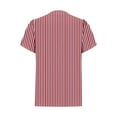 thumbnail image 5 of QATAINLAV Womens V Neck Shirts Tulip Hem Short Sleeve Henley Shirt Chiffon Button Work Tops Fashion Stripe Print T Shirts Summer Casual Tunics Watermelon Red XL Ofertas Relampago de Hoy, 5 of 6