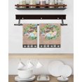 thumbnail image 3 of Easter Kitchen Dish Towels for Drying Dishes Set of 3, Spring Colorful Eggs Flower Leaf Wood Grain Plaid Waffle Weave Microfiber Hand Tea Bathroom Towels Quick Dry & Absorbent Towel 15.7x23.6, 3 of 7