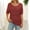 Red, variant on Fesfesfes Women's Fashion Tops Casual Half Sleeve Round Neck Knitted Crochet Sweater Spring Fall Breathable Hollow-Out Trendy Blouses(Pink,S)