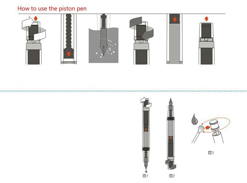 Acrylic Resin Fountain Pen, Medium Nib (0.7mm), Screw Cap, 148mm Wing Sung 699 for Office, Writing, Students