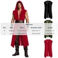 thumbnail image 3 of Ceisia Men Medieval Viking Hooded Sleeveless Long Velvet Robe Renaissance Assassin Cosplay Cloak Halloween Party Costume Vest Gift, 3 of 7