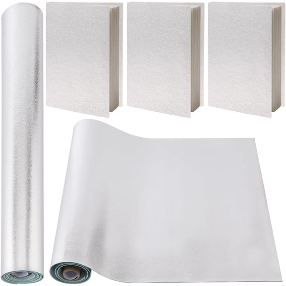 55 x 11.8 Inch PU Leather Book Cloth Silver