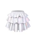 thumbnail image 3 of Falda metálica brillante con volantes y short incorporado para niñas Perfashion, 3 of 8
