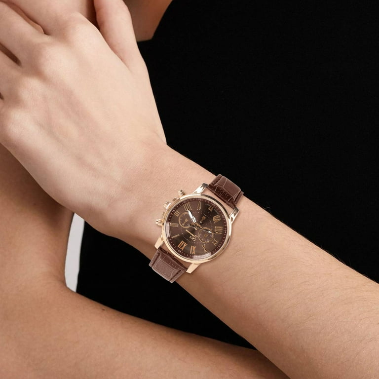 Wrist Women's Leather Watch Bands Wide Band Watch Women