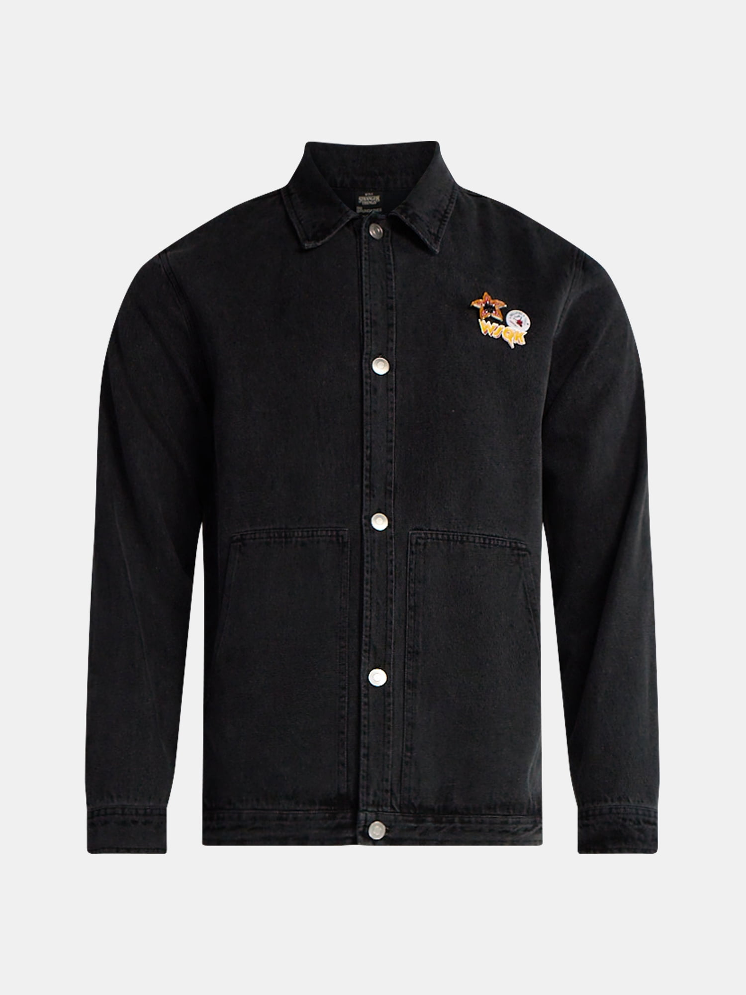 Netflix Stranger Things Washed Cotton Denim Jacket from No Boundaries, Men’s and Big Men’s