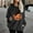 001 Dark Gray, variant on Women Halloween Pumpkin Casual Hoodies Double-sided Fleece Warm Pullover Sherpa Outerwear with Pockets