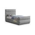 thumbnail image 3 of Meridian Furniture Paxton Grey Chenille Fabric Twin Bed, 3 of 8