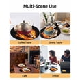 thumbnail image 6 of Round Placemats Set of 4 Flame Football Place Mats Washable Woven Placemat Sports Black Circle Braided Table Mat for Kitchen Dining Table Party Home Decor 15 Inch, 6 of 8