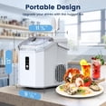 thumbnail image 6 of Pebble Ice Maker with Soft Chewable Pellet Ice, 33Lbs/Day, Self-Cleaning, One-Click Operation, Portable Nugget Ice Machine for Home Office Kitchen Bar Party, 6 of 6