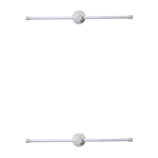 Wosthever Estante de almacenamiento Soporte para ropa Sin perforaciones Instalación práctica Misceláneas de cocina Montaje Soporte para ropa Blanco 2piezas