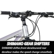 Eurobike Aluminum Mountain Bike 21 Speed 29 inch Bicycle for Men or Women Adults Silver