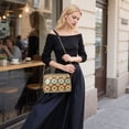thumbnail image 5 of FORMRS Women Crossbody Purse with Chain Strap Vegan Leather Shoulder Handbag, Retro Blossom Flower, 5 of 7