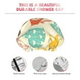 thumbnail image 5 of Disketp Vintage Cup Shower Caps,Reusable Shower Cap For Women, Double Layer Waterproof Hair Cap, Large Size For All Hair Lengths,For Girls Spa Home Salon Use, 5 of 9
