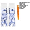 thumbnail image 7 of sunsanly 1 Pair Massage Mid-calf Socks with Massage Stick Serenity Steps Legible Foot Acupuncture Point Printed Elastic Massage to Promote Circulation Beginner Health Care Reflexology Socks, 7 of 7
