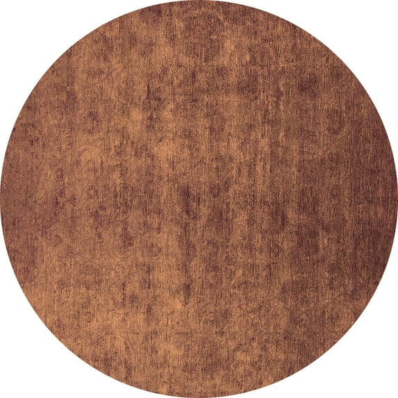 Ahgly Company Indoor Round Persian Orange Bohemian Area Rugs, 6' Round